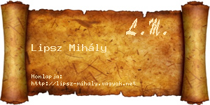 Lipsz Mihály névjegykártya