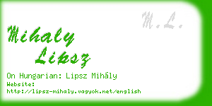 mihaly lipsz business card